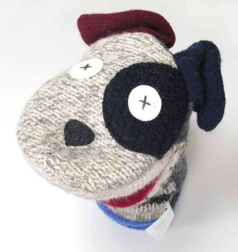 Reclaimed Wool Puppet - Dog
